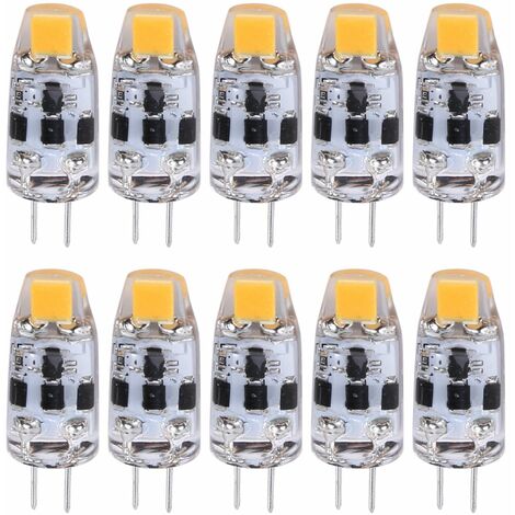 Techgomade Ampoule Halogene G4 12V 10W, Ampoule G4, Ampoule Halogène  Dimmable G4, 3000K blanc chaud，Pas de Scintillement, Base G4 BI-pin Capsule  Transparente pour Lustres en Cristal, 20 Pièces : : Luminaires et