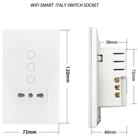 Interrupteur mural simple tactile Nedis SmartLife WiFi en verre 86