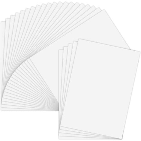 25 Feuilles de Papier Autocollant en Vinyle Imprimable Auto-AdhéSif Feuille  de Papier D'Impression Blanc