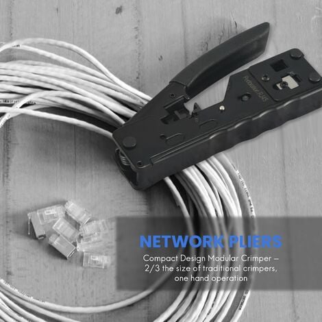 Noir - Pince à sertir de câble, outil RJ45 pour connecteur Cat7 Cat6A