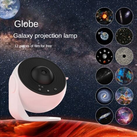 Projecteur d'étoiles de Planétarium, Projecteur de Galaxie, Veilleuse de Ciel  étoilé Réaliste avec 12 Disques de Film, cadeaux de Noël