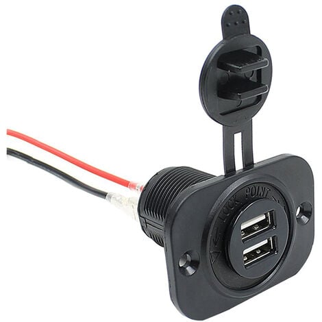 Car Adaptateur Allume-Cigare Double Prise Usb 12V Pour Portable