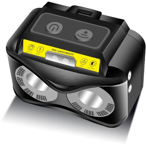 1PC Phare LED COB Portable Multifonctionnel À Capteur, Batterie