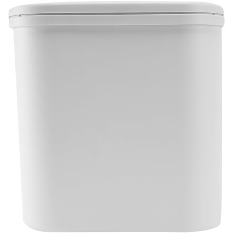 Poubelle,Poubelle de toilette étroite 4 en 1 avec jeu de brosses de  toilette, poubelle en plastique de salle de bains, - Type gray