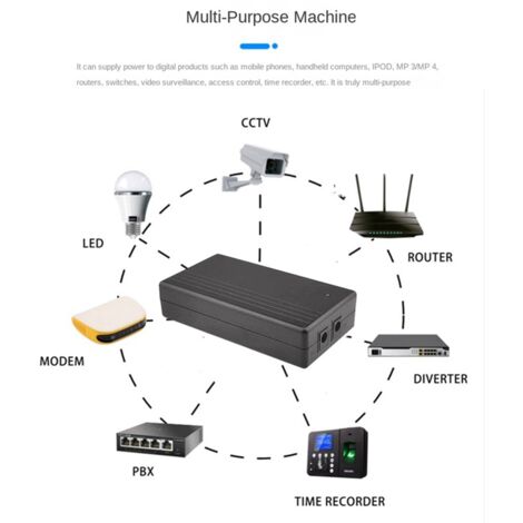 5V 2A Alimentation Sans Interruption Mini UPS 6000MAh Batterie de