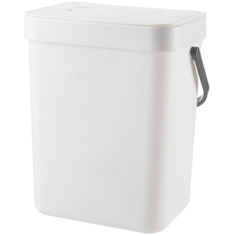 Bac à compost de cuisine de 2,4 gallons pour comptoir ou sous évier, petite  poubelle suspendue avec couvercle pour placard / salle de bain / chambre /  bureau / camping, montable
