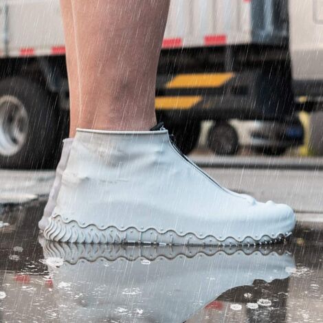 Couvre-chaussures imperméables Couvre-chaussures imperméables Matériau en silicone  Chaussures unisexes Protecteurs Bottes de pluie pour l'intérieur, l' extérieur, les jours de pluie, anti-poussière : : Mode