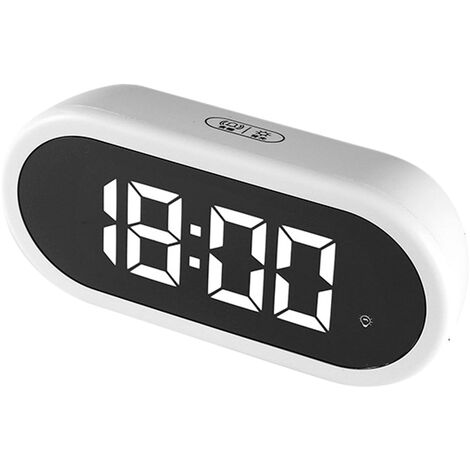 Réveil numérique petite horloge de bureau miroir 12H et 24H affichage  réveil