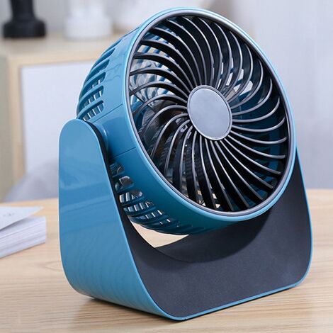 Mini ventilateur de bureau noir - 5V - D13cm - Rechargeable USB