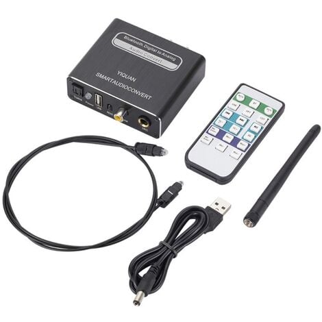 Convertisseur Audio NuméRique Vers Analogique Fibre Coaxial DéCodeur Audio  NuméRique Amplificateur 5.0 RéCepteur Bluetooth