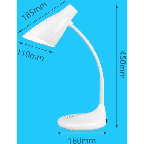 GABRIELLE Lampe de Bureau LED - Lampe Bureau LED Puissante avec clip -  Protection des yeux Lampe LED
