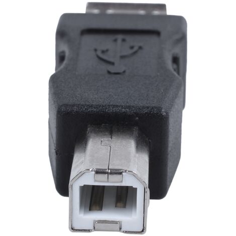 USB Type d'adaptateur d'imprimante a Type B male noir ton argent