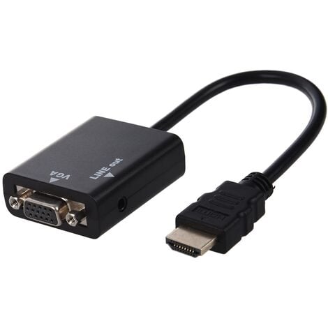 1080P male vers VGA Cable video Adaptateur convertisseur HD Cable de  conversion avec sortie audio