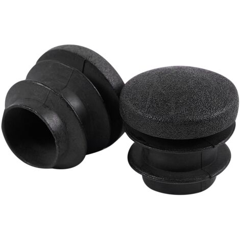15Pcs Bouchon D'obturation En Plastique Noir Tube Rond Inserer Pipe Bung 16mm 69888927