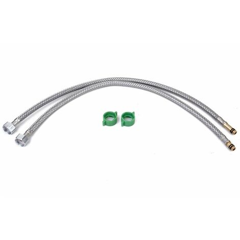 Lot De 2 Adaptateurs Flexibles En Acier Inoxydable Tressé Pour Valve De Pneu 250 Mm - Extension Pneumatique