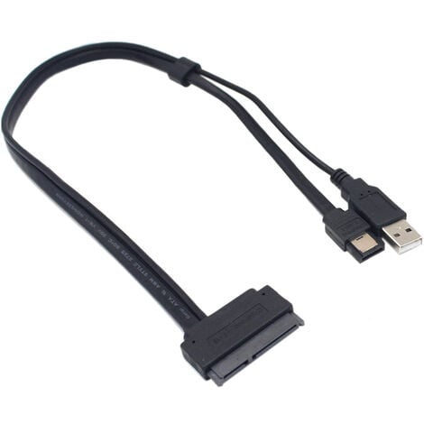 Câble USB 3.0 vers adaptateur SATA 22 broches 2,5 pouces SSD convertisseur  de disque dur