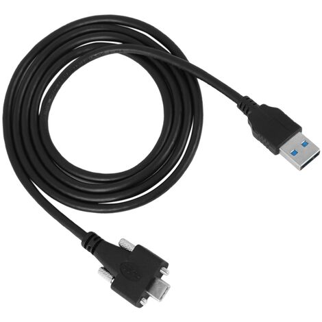 Câble USB 3.0 Type-C à Double Vis et Verrouillage