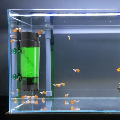 RéServoir de Poissons D'Aquarium Filtre à Lit Mobile Fluidisé Filtre à MéDia  à Bulles avec