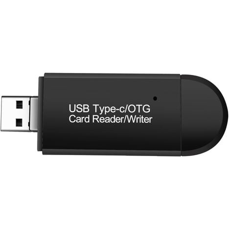 Lecteur de carte mémoire intelligent 2 en 1, USB/Type-C, USB 2.0, SD/Micro  SD