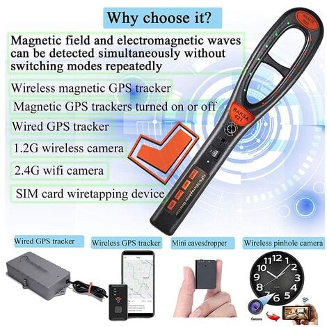 021 Scanner de SéCurité Portable DéTecteur de Signal GPS de