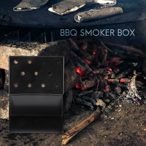 Copeaux de bois BBQ fumoir boîte pour intérieur extérieur charbon