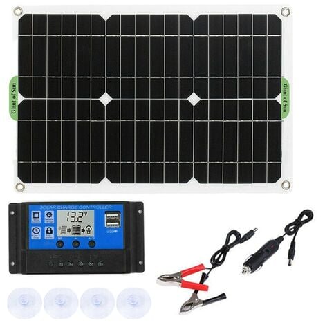 Kit panneau solaire 100A 18V Chargeur de batterie avec contrôleur