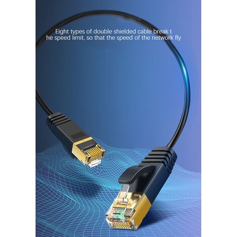 Câble Ethernet Cat 8, RJ45 1M Cable Réseau, Cat8 40Gbps