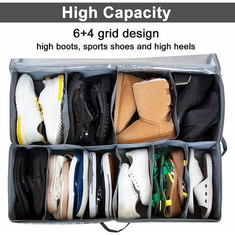 Sac À Chaussures Transparent Avec Fermeture Éclair - Grande Capacité -  Imperméable - Respirant - Résistant À L'Humidité - Pour