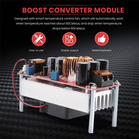 1500W 30A Convertisseur élévateur de tension continu-continu  Boost，Convertisseur Module D'alimentation Élévateur En CC-CC de 10 à 60V à  12-97V