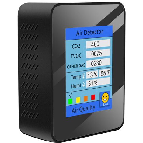 Détecteur de CO2 Appareil De Mesure De La Qualité De L'Air Thermohygromètre  LCD