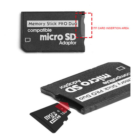 Adaptateur de carte mémoire pour PSP Micro SD, 1 Mo-128 Go, Memory
