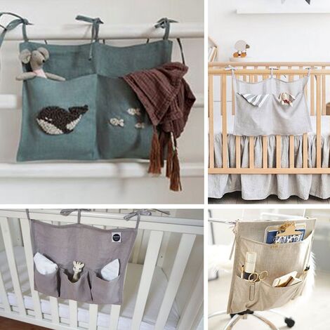 Sacs de rangement pour lit de bébé, chariot de poche pour couche-culotte,  accessoires pour bébés, nouveau-né