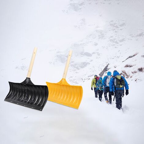 Pelle à neige traineau 64x70 cm plastique | manche ergonomique acier