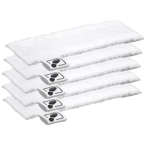 5 tampons en microfibre lavables pour les vadrouilles à vapeur