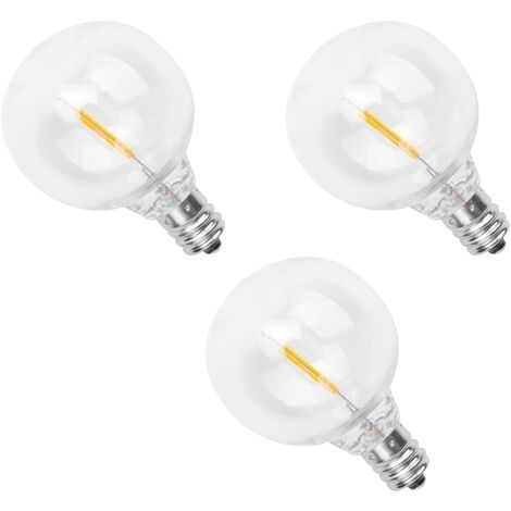 6Pcs G40 Led Ampoules de Remplacement, E12 Base de Vis Incassable LED Globe  Ampoules pour Guirlandes