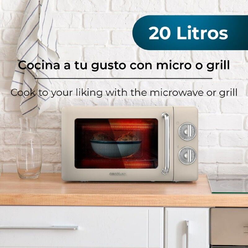 Horno microondas con grill SAUBER SERIE 3-20BG 20 litros negro
