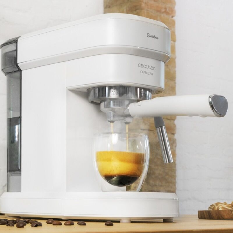 Cecotec Cafetera espresso Power Espresso 20 Square Pro, 1450 W, 20 bares,  ThermoBlock, Vaporizador, 2 tazas