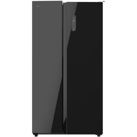 Cecotec Frigorífico Americano de 550 Litros Bolero CoolMarket SBS 550 Glass E. 177 cm de Alto y 90 cm Ancho, Sistema Multi Air Flow, Total No frost, Motor Inverter Plus.