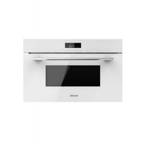 Cecotec Microondas Integrable 60cm Bolero Hexa MW703800 Glass White. 1450W, 34L de Capacidad, Función microondas, Modo Grill, Defrost, Auto Menú, Speed cooking, Electronic Timer