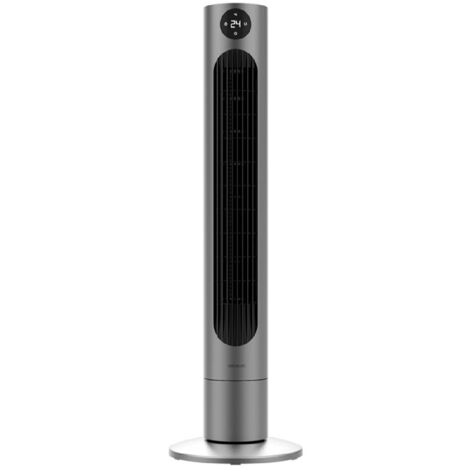 Cecotec Ventilador de Torre EnergySilence 800 Skyline Smart de 36", 60 W de potencia, Pantalla LED táctil, Mando a distancia, 3 velocidades, Temporizador 12h, Oscilación 60º