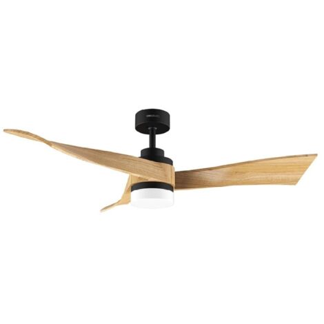 Cecotec Ventilador de Techo con Luz EnergySilence Aero 5285 LightWood. 40W, Diámetro 52", Motor DC, Mando a distancia, Luz LED de 18W, Temporizador programable, Modo winter-summer