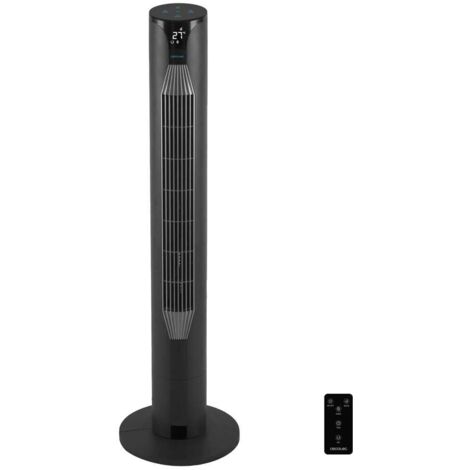 Cecotec Ventilador de torre EnergySilence 8150 Skyline de 42”, 55 W, Mando a distancia, Pantalla LED, 3 velocidades, 3 modos, Oscilación 80º y Temporizador 12h