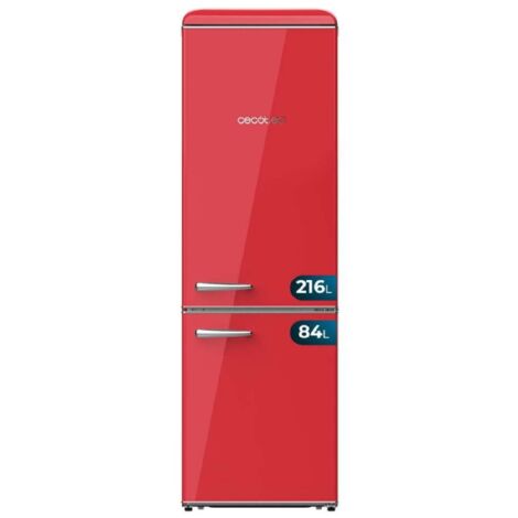 Cecotec Frigorífico retro Bolero CoolMarket Combi Origin 300 Red E Cecotec