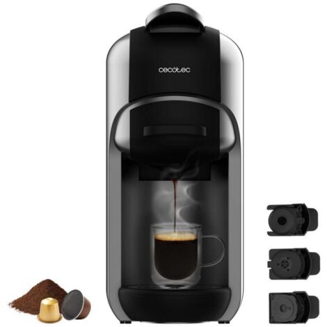 Cecotec Cafetera Cápsulas Express FreeStyle Compact. 1450W, ThermoBlock, 19 Bares, Apta para Café Molido