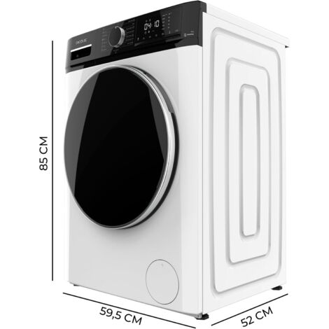 Cecotec Lavadora de Carga Frontal 8 Kg Bolero Dresscode 8610 Inverter A, 8 Kg de Capacidad, 1400 Rpm, Clase A, Función Con Vapor, Motor Inverter Plus, 15 Programas, Optimiza Nivel de Agua y Lavado