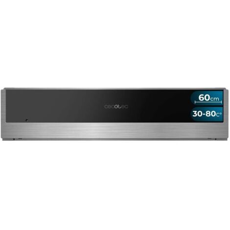 Cecotec Cajón Calientaplatos Integrable 60cm Bolero Hexa WD Edge. 470W Potencia Máxima, Temperatura Ajustable 30-80º, Control Mecánico, Alfombra Antideslizante Interior, Negro e INOX (1/3)