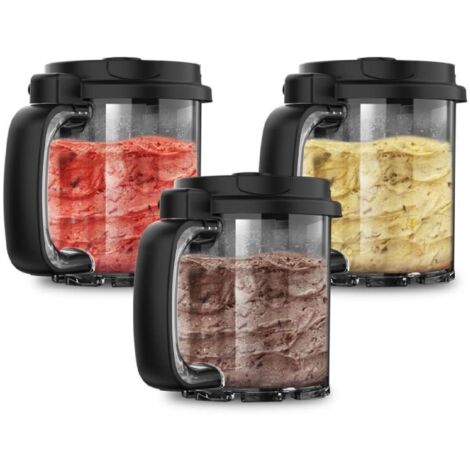 Cecotec Jarras de 700ml con Tapa para Heladera GelaCups 2100. Compatible con Gelatec 2100, Material Seguro: BPA Free