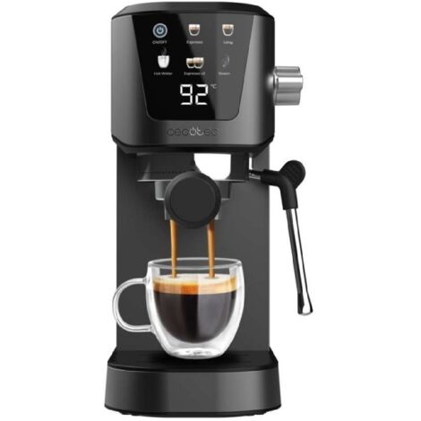 Cecotec Cafetera Express para Espresso y Cappuccino Cafelizzia 20 Touch. 1350W, 20 Bares, Pantalla Táctil, Vaporizador