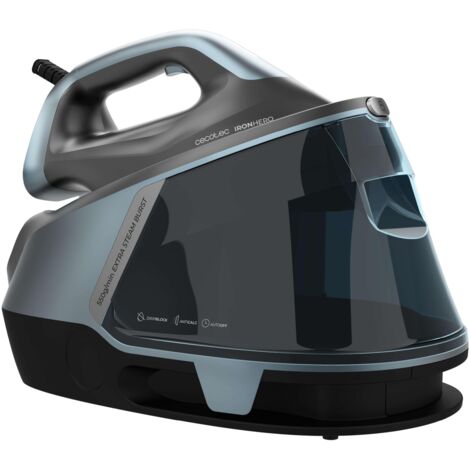 Cecotec Centro de Planchado IronHero Horizontal H-2800 Professional Station. 2800W, Vapor 150g/m, Golpe 550g/m, Suela Cerámica
