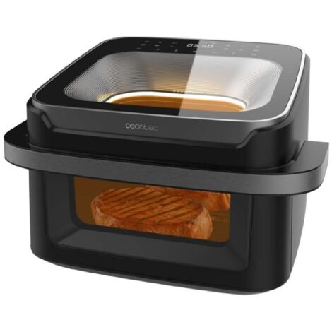 Cecotec Freidora de Aire sin Aceite - Air Fryer 10L Cecofry Advance 10000 Full Vision. 2200W, Pared Divisoria, 12 Menús